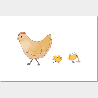 Chicken and chick Posters and Art